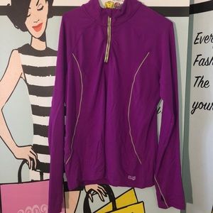 GO FIT Speed Dri purple athletic zip up sweater L